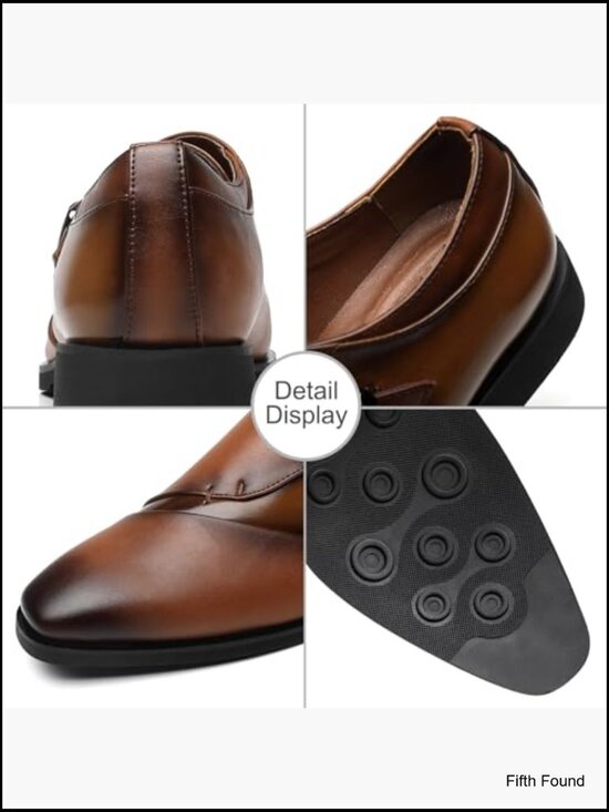 Men\'s Single Monk Strap Dress Loafer Formal Oxford Shoes Business Wedding main image 5